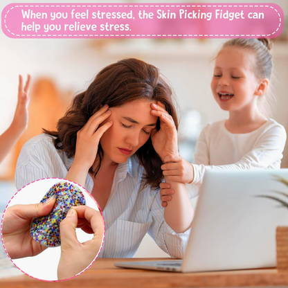 2 Pack Skin Picking Fidget Toys, Silicone Sensory Anxiety Relief Toys for Adults, Non-Sticky Picky Pad,Pick Pads Anxiety Stress Relief Gift for Skin Pickers